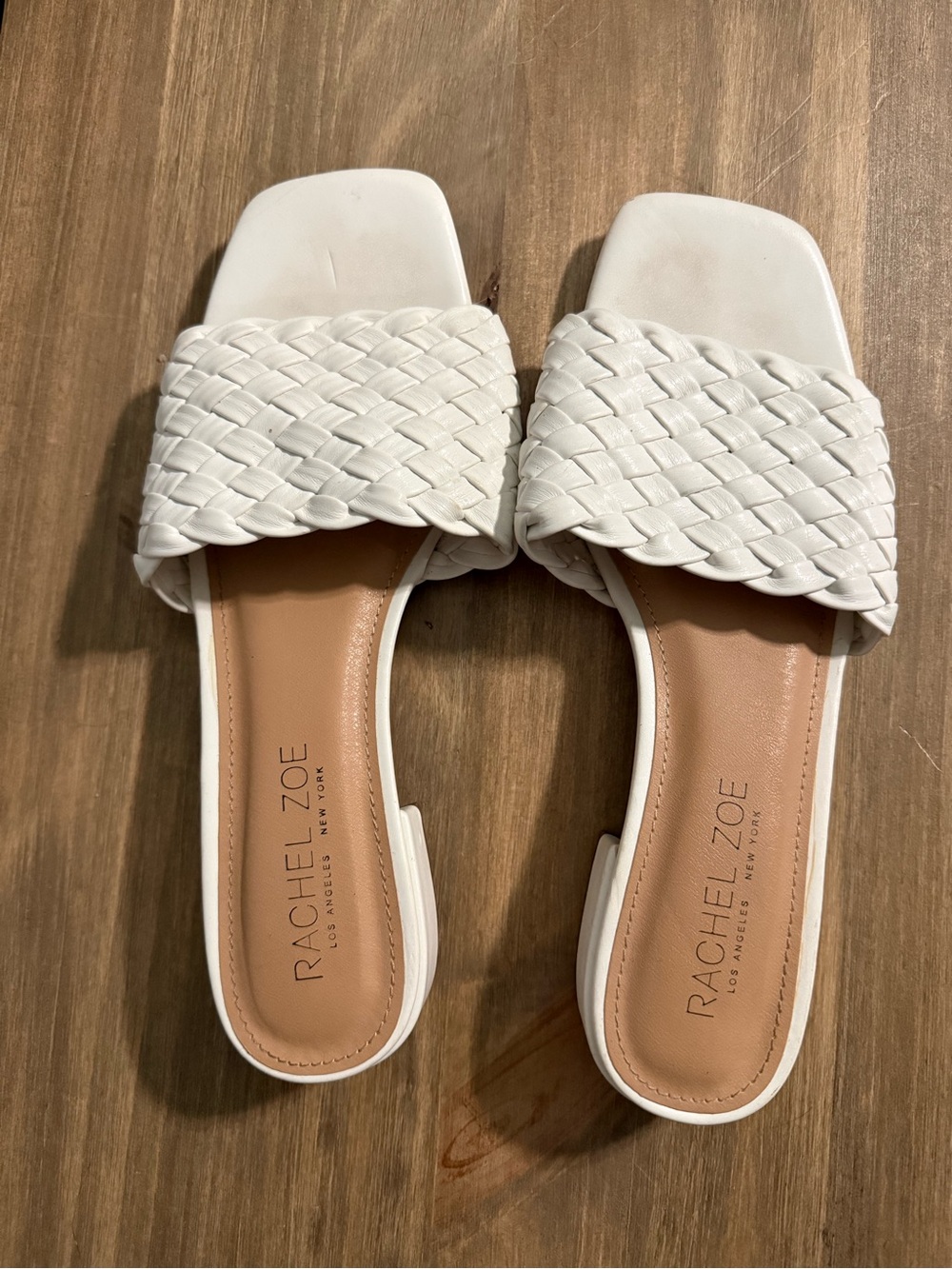 62. Rachel Zoe White Braided Slide Mules 9